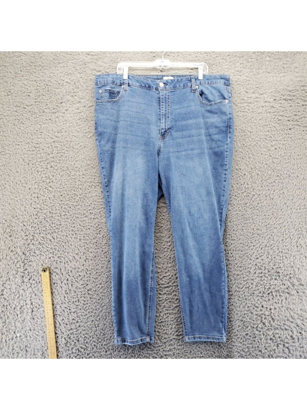 True Craft Jeans Womens 22W Blue High-Rise Skinny Stretch Cotton Blend